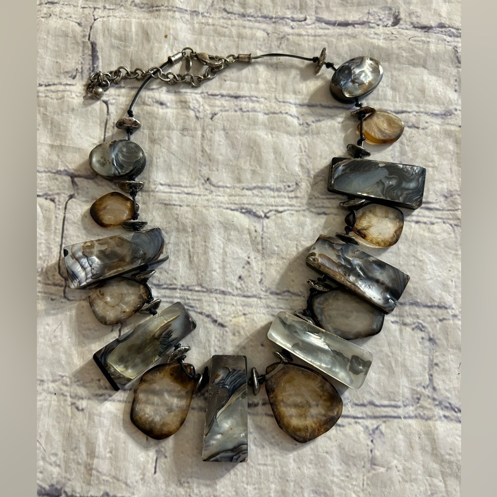 Chico’s Statement Necklace Large Irregular Shaped… - image 7